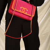 Rare Chanel Timeless Jersey and Lambskin Flap Bag