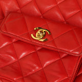 Extremely Rare Chanel Lambskin Double Turnlock Backpack