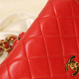 Extremely Rare Chanel Lambskin Double Turnlock Backpack