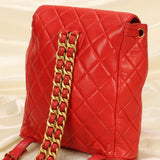 Extremely Rare Chanel Lambskin Double Turnlock Backpack