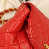 Extremely Rare Chanel Lambskin Double Turnlock Backpack