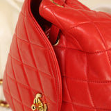 Extremely Rare Chanel Lambskin Double Turnlock Backpack
