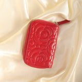 Chanel Caviar Camellia Mini Coin Wallet