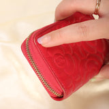 Chanel Caviar Camellia Mini Coin Wallet