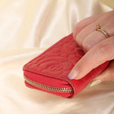 Chanel Caviar Camellia Mini Coin Wallet