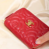 Chanel Caviar Camellia Mini Coin Wallet