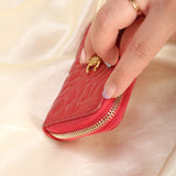 Chanel Caviar Camellia Mini Coin Wallet