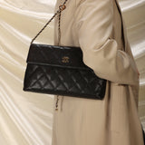 Chanel Caviar Clutch on Chain