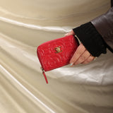 Chanel Caviar Camellia Mini Coin Wallet