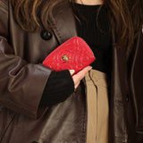 Chanel Caviar Camellia Mini Coin Wallet