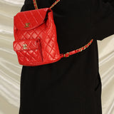 Extremely Rare Chanel Lambskin Double Turnlock Backpack