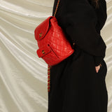 Extremely Rare Chanel Lambskin Double Turnlock Backpack