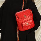 Extremely Rare Chanel Lambskin Double Turnlock Backpack
