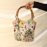 Gucci Floral Bamboo Tote