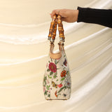 Gucci Floral Bamboo Tote