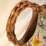 Gucci Floral Bamboo Tote