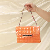 Chanel Patent Square Quilt Pochette