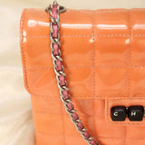 Chanel Patent Square Quilt Pochette