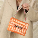 Chanel Patent Square Quilt Pochette