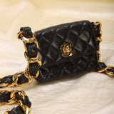 Chanel Lambskin Chunky Chain Mini Crossbody Flap