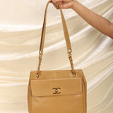 Chanel Caviar Double Sided Turnlock Tote