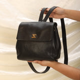 Chanel Caviar Turnlock Backpack