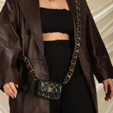 Chanel Lambskin Chunky Chain Mini Crossbody Flap