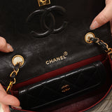 Chanel Lambskin Turnlock Shoulder Bag With Pouch