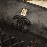 Chanel Lambskin Turnlock Shoulder Bag With Pouch