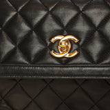 Chanel Lambskin Turnlock Shoulder Bag With Pouch