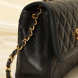 Chanel Lambskin Turnlock Shoulder Bag With Pouch