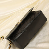Chanel Lambskin Turnlock Shoulder Bag With Pouch