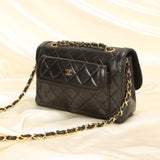 Chanel Lambskin Turnlock Shoulder Bag With Pouch