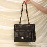 Rare Chanel Mademoiselle Lambskin Turnlock Tote