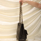 Rare Chanel Mademoiselle Lambskin Turnlock Tote