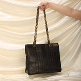 Rare Chanel Mademoiselle Lambskin Turnlock Tote