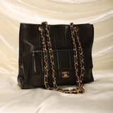 Rare Chanel Mademoiselle Lambskin Turnlock Tote