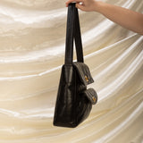 Extremely Rare Chanel Lambskin Double Turnlock Shoulder Bag