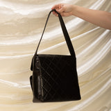 Extremely Rare Chanel Lambskin Double Turnlock Shoulder Bag
