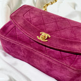Extremely Rare Chanel Suede Mini Diana Bag