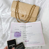 Chanel Beige Lambskin Double Flap Bag