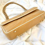 Rare Chanel Lambskin Quilted East West Flap Bag