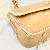 Rare Chanel Lambskin Quilted East West Flap Bag