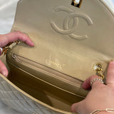 Chanel Lambskin Beige Half Flap