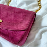 Extremely Rare Chanel Suede Mini Diana Bag