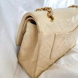 Chanel Beige Lambskin Double Flap Bag