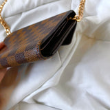 Louis Vuitton Damier Ebene Wallet on Chain