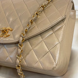 Chanel Lambskin Beige Half Flap