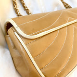 Rare Chanel Lambskin Quilted East West Flap Bag