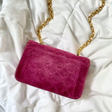 Extremely Rare Chanel Suede Mini Diana Bag